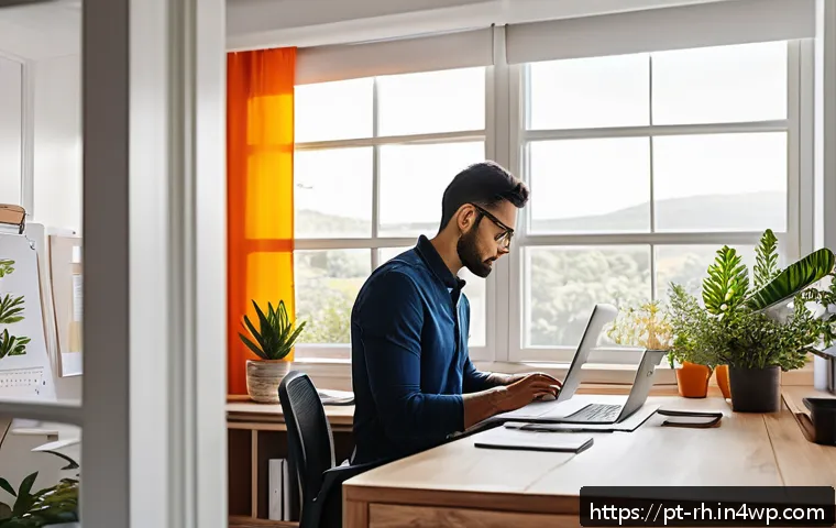 온라인 자원 활용을 위한 시간 관리 팁 - A modern home office setting with a young professional organizing digital tools on multiple screens,...