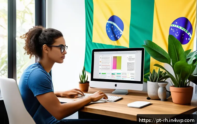 온라인 튜토리얼 자료 수집 방법 - A modern home office scene showing a young Brazilian adult focused on organizing online tutorials on...